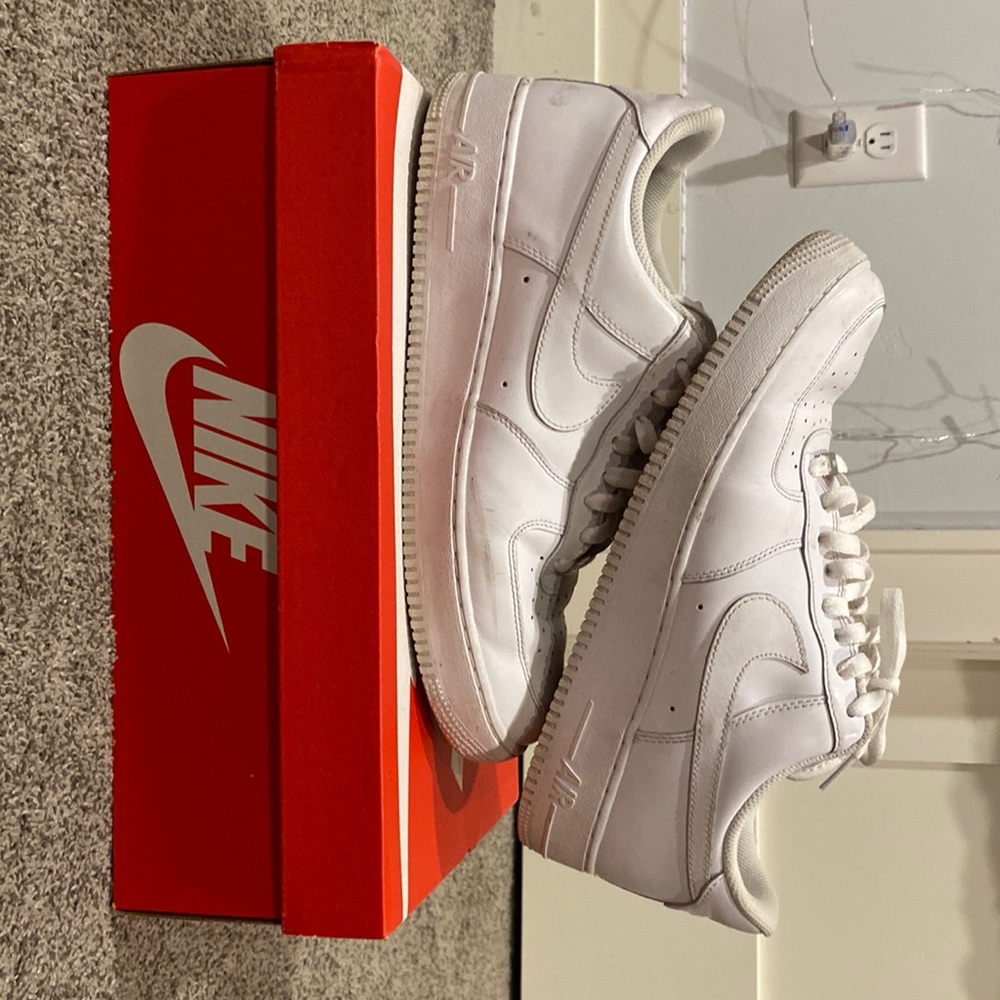 White Nike Air Force 1's size 12 men's